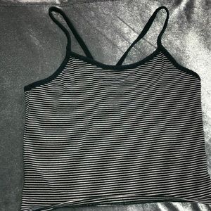 Striped green crop top